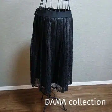 [ 새상품 ] DAMA collection 블랙 메쉬 플리츠 스커트