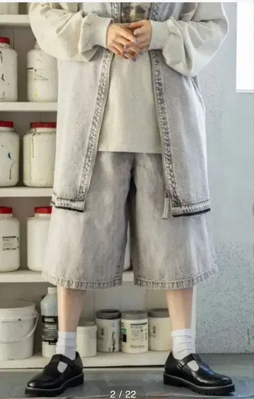 니코앤드 NKJ 2025SS 와이드 카프리 데님