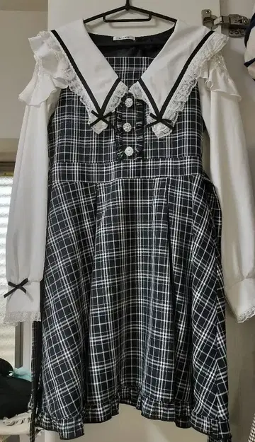 NOEMIE 완판템 세일러 오픈 숄더 백리본 원피스 노에미