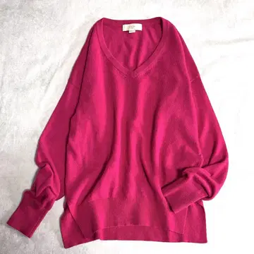 새상품급 B:MING by BEAMS 캐시미어 혼방 V넥 니트 핑크