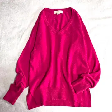 새상품급 B:MING by BEAMS 캐시미어 혼방 V넥 니트 핑크