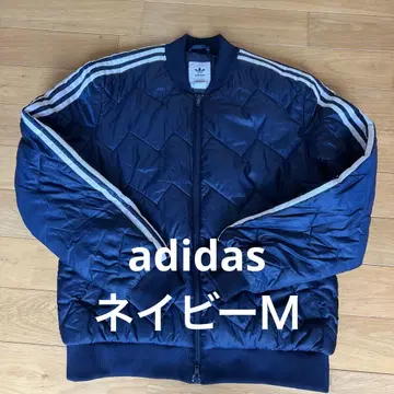[ 하자품 ] adidas 네이비 퀼팅 자켓 M
