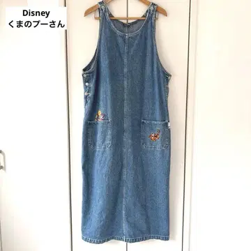 Disney 곰돌이 푸 티거 피글렛 데님 오버롤 스커트