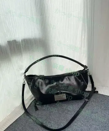 마뗑킴 블랙 가죽 숄더백 소형
