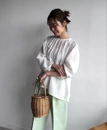 Anplegant 자카드 레이스 상의 화이트