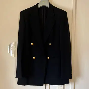 Aquascutum 네이비 더블 브레스트 자켓