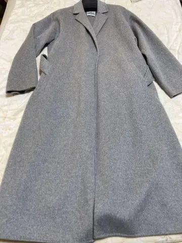 그레이 롱 코트 벨트 포함