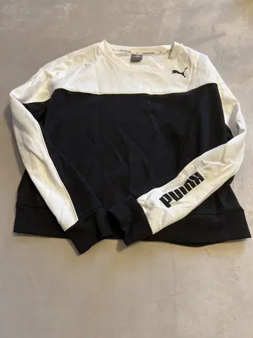 PUMA 블랙 화이트 트레이닝복 M 사이즈