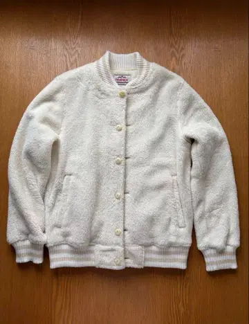 BEAMS BOY x HEALTHKNIT 보아 플리스 바시티 자켓