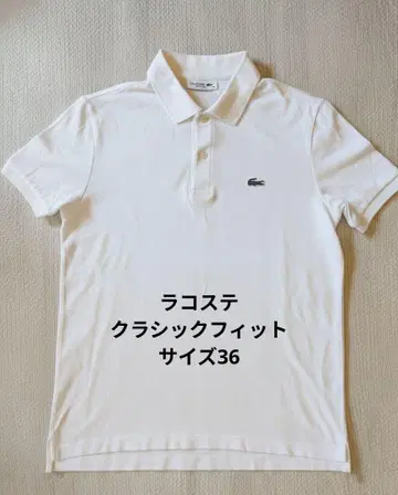라코스테 피케 셔츠 클래식 핏 36 화이트
