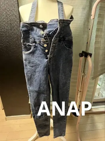 ANAP 데님 살로펫 버튼 포함