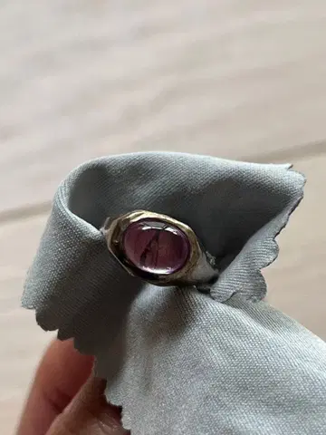 실버 반지 핑크석 핸드메이드