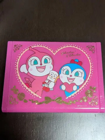 [ 새상품급 ] 호빵맨 뮤지엄 한정판 도킨 코킨 쥬얼리 박스 핑크