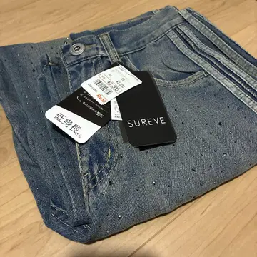 아베일 Avail 즉시 완판 shoko 쇼코 큐빅 데님 팬츠