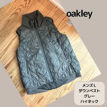 oakley 남성용 L 다운 베스트 그레이 하이넥
