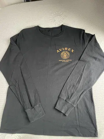 AVIREX 블랙 긴팔 T셔츠 2XL