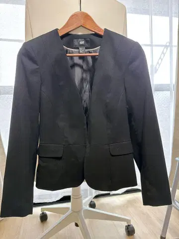 H&M 노카라 자켓 블랙 US 6