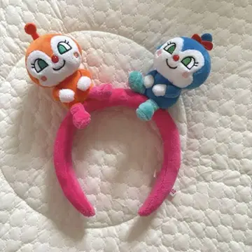 컨디션 최상 요코하마 호빵맨 뮤지엄 한정판 짤랑이 코킨쨩 머리띠