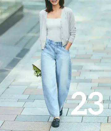 UNIQLO 배기 커브 청바지 23 62BLUE