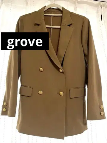 grove 그로브 더블 브레스트 테일러드 자켓 베이지