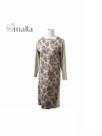 malla 마라 일본제 꽃무늬 자카드 롱 원피스 긴팔
