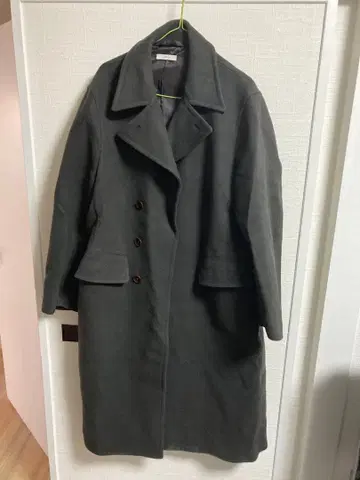 LIDNM 다크 그레이 롱 코트