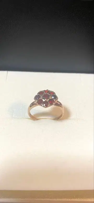K9 375 루비 반지 반지 핑크 골드 로즈 골드