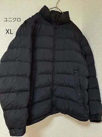 유니클로 남성용 XL 블랙 다운 자켓