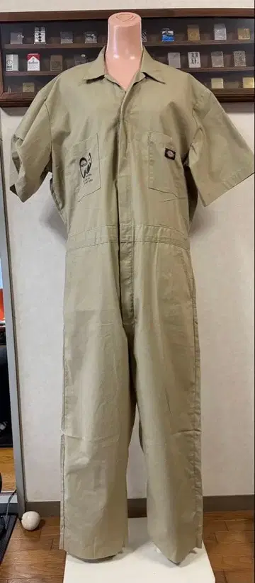 Dickies 남성용 카키 반팔 작업복