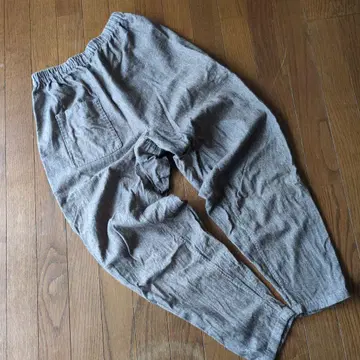 기모 트윌 멜란지 브라운 반슈오리 릴랙스 루즈핏 벌룬형 몸빼 팬츠