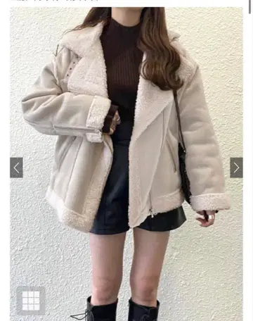 GRL 에코 무스탕 라이더 자켓 아우터 k9037x 보아 자켓