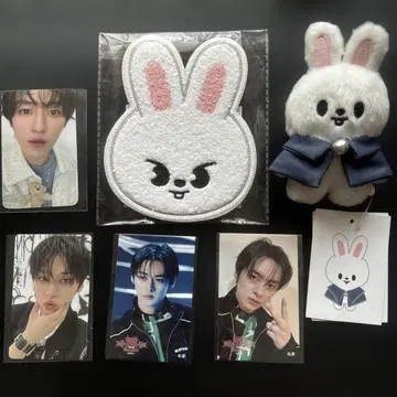 SKZOO 리빗 10cm 봉제 인형 코스터 반지 세트