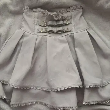 LIZ LISA 2단 리본 벨트 치마바지 핑크
