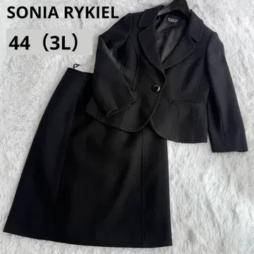 빅 사이즈 소니아 리키엘 셋업 수트 안감 올 패턴 울 블랙