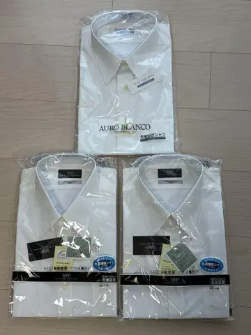 남성용 반팔 와이셔츠 3점 목둘레 42cm