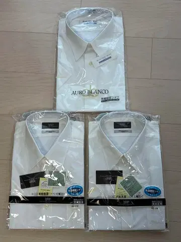 남성용 반팔 와이셔츠 3점 목둘레 42cm