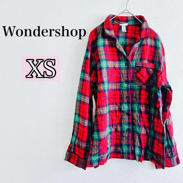 Wondershop 긴팔 체크 셔츠 [XS] 크리스마스 컬러