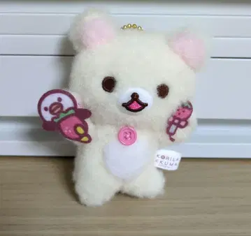 코리락쿠마의 딸기 없는 하루 볼체인 부착 봉제 인형 마스코트 20th