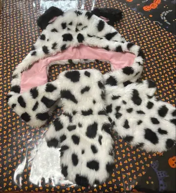 달마시안 패턴 후드 모자 도쿄 디즈니 리조트 파크에서 한 번만 사용