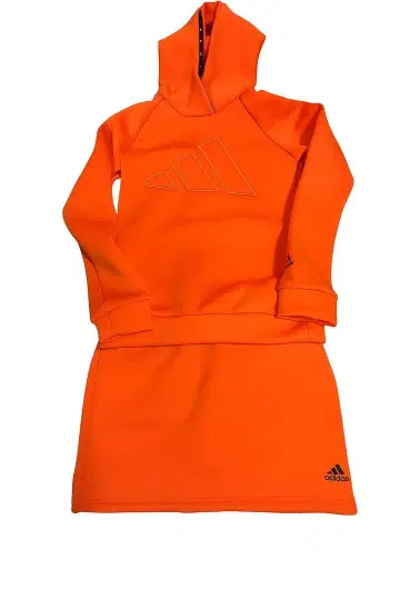 adidas 후드 부착 의류 오렌지