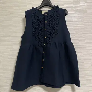 [ 새상품 ] UNITEDARROWS P 미니 프릴 니트 베스트