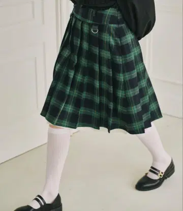 idem 이뎀 layered medium pleats skirt