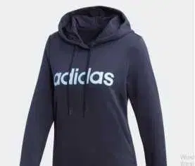 adidas 네이비 후드 부착 트레이닝복 후드티 S
