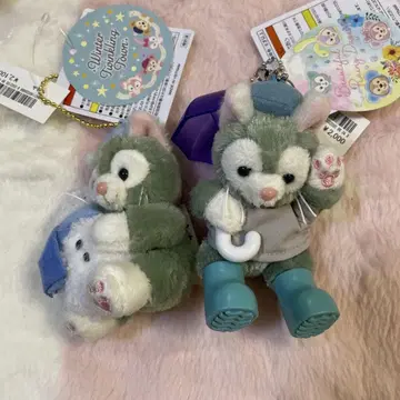 2개 세트 젤라토니 봉제 인형 스트랩