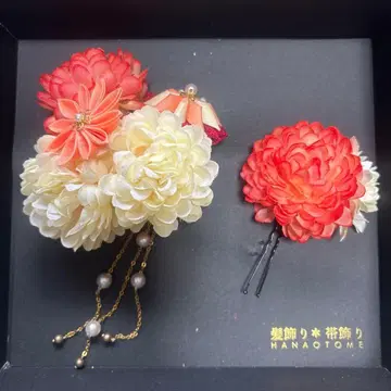 HANAOTOME 꽃 모티브 머리 장식 오비 장식