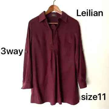 Leilian 레리안 긴팔 셔츠 블라우스 풀오버 튜닉 일본제