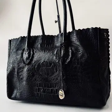 804 훌라 FURLA 토트백 악어 엠보싱 천연 가죽 가죽 블랙 대용량