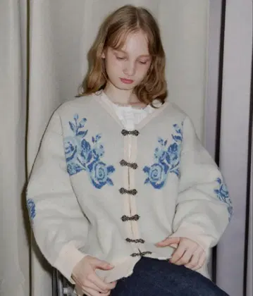 idem 이뎀 flower china cardigan