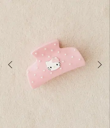 [ HELLO KITTY ] 퀼팅 머리핀 핑크