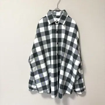 미사용 그린 블록 체크 그린 M